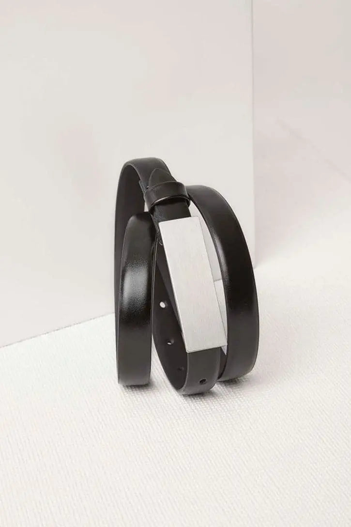 Biz Corporates Womens Leather Belt RA972L Corporate Wear Biz Corporates S Black